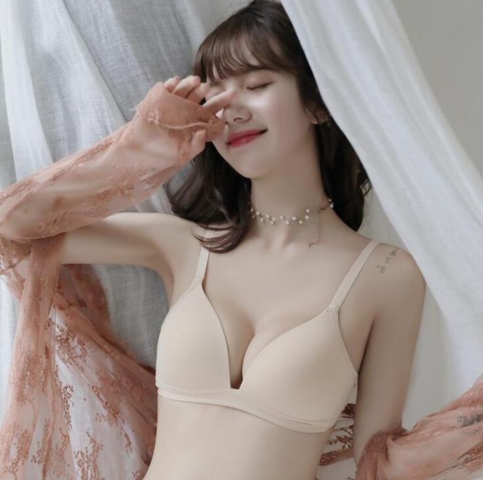 2021新款內衣女士法式三角杯無鋼圈文胸薄日系森迪聚攏上托小胸罩
