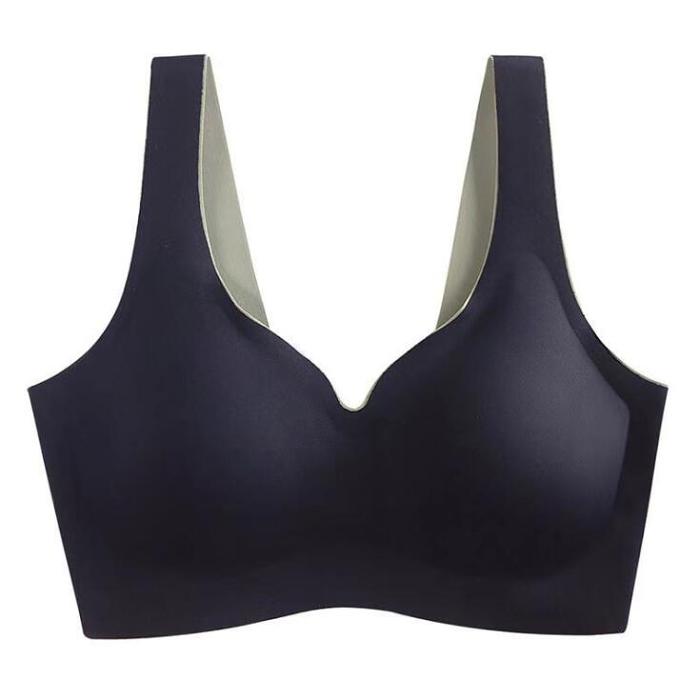 日本華歌爾泰國乳膠無痕內衣女無鋼圈透氣薄款聚攏收副乳運動背心睡眠文胸