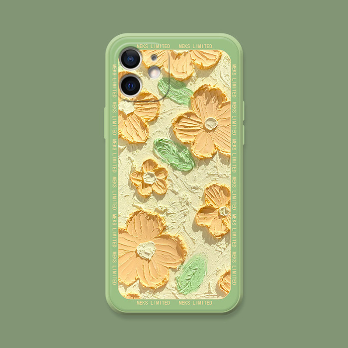 iPhone ภาพสีน้ำมันสไตล์ใหม่ซิลิโคนเหลวเคสโทรศัพท์