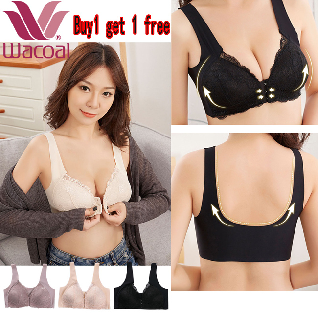 [Wacoal franchise store] Japan Wacoal 50th Anniversary Event Great Sale! ！Hot-selling front buckle underwear, pattern lace with 3 buckles, super beautiful breast