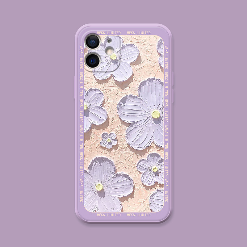 iPhone ภาพสีน้ำมันสไตล์ใหม่ซิลิโคนเหลวเคสโทรศัพท์