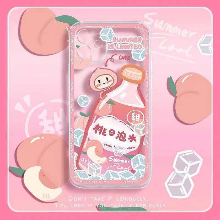 iPhone ฤดูร้อนสดชื่นเคสโทรศัพท์โซดาเครื่องดื่มใส