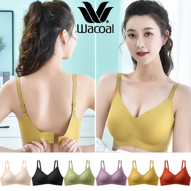 【 WACOAL 】 Event Sale! Thai Latex Traceless Breathable Sexy Sports Bra with Small Back Straps
