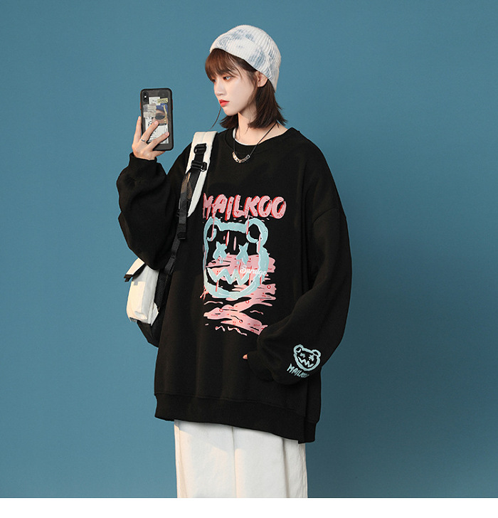 2021 ins風 秋冬長袖衛衣女秋季日系炸街新款高級感寬鬆女裝連帽衛衣