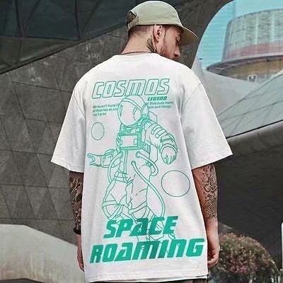 【原創設計】在地潮牌 親膚舒適冰絲棉面料，M-5XL純棉印花T恤，寬鬆舒適透氣