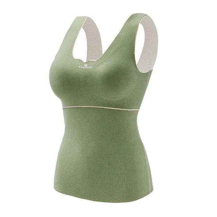 保暖背心秋冬無痕磨毛陽離子內搭加絨發熱內穿內衣女【買一送一】讓冬天不再寒冷 暖暖的很貼心
