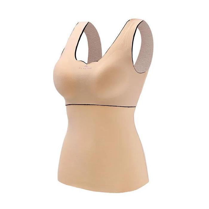 保暖背心秋冬無痕磨毛陽離子內搭加絨發熱內穿內衣女【買一送一】讓冬天不再寒冷 暖暖的很貼心