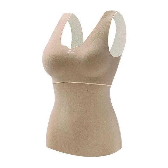 保暖背心秋冬無痕磨毛陽離子內搭加絨發熱內穿內衣女【買一送一】讓冬天不再寒冷 暖暖的很貼心