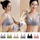 【ซื้อ 1 แถม 1】ชุดชั้นในสตรียางไทยไม่มีแหวนเหล็กรวบรวมชุดชั้นในลูกไม้เซ็กซี่ชุดชั้นในเต้านมอย่างใกล้ชิด