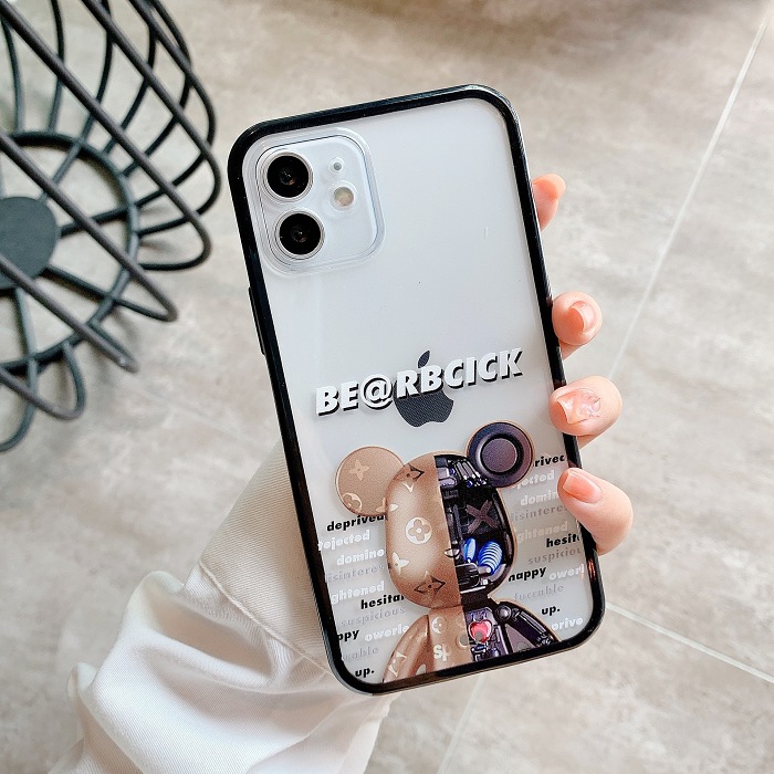 【iPhone發光手機殼·型號齊全】2021新品潮牌 奢華機械熊 超抗摔防刮，來電閃 聲控發光手機殼，閃動七色彩光，根據聲音/音樂持續變換色彩！
