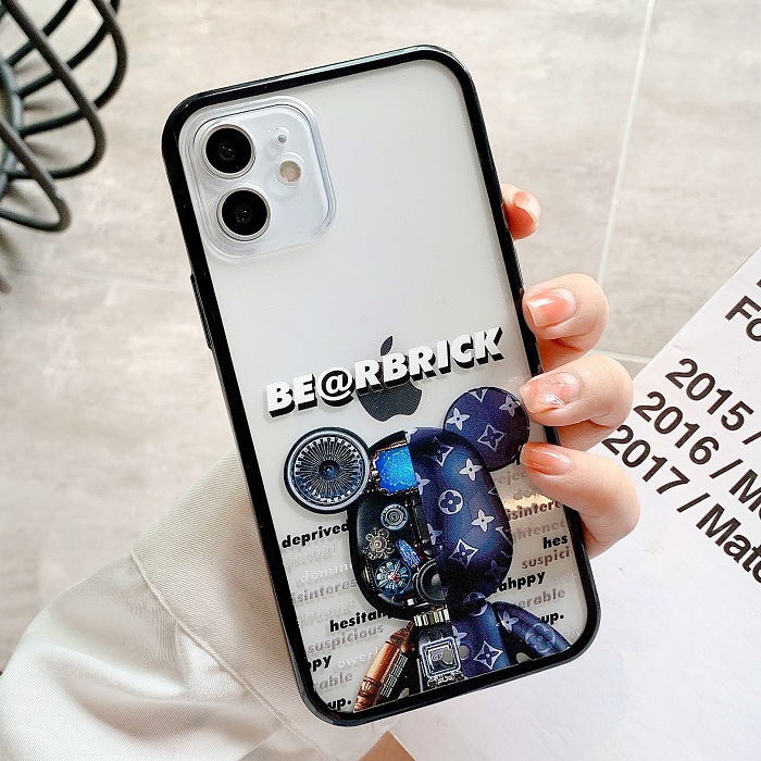 【iPhone發光手機殼·型號齊全】2021新品潮牌 奢華機械熊 超抗摔防刮，來電閃 聲控發光手機殼，閃動七色彩光，根據聲音/音樂持續變換色彩！
