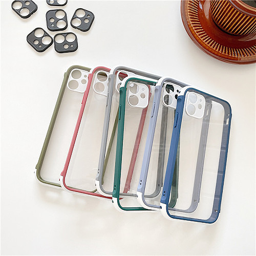 iPhone เคสโทรศัพท์สำหรับผู้ชายและผู้หญิงพร้อมเคสโทรศัพท์ซิลิโคนป้องกันการหล่นแบบใสรวมทุกอย่างที่ด้านหลัง