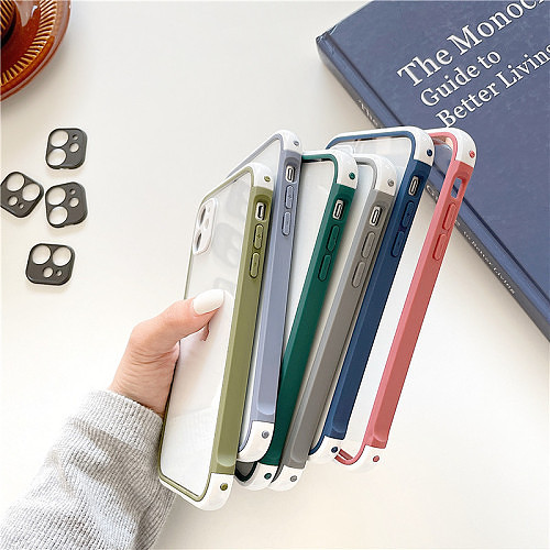 iPhone เคสโทรศัพท์สำหรับผู้ชายและผู้หญิงพร้อมเคสโทรศัพท์ซิลิโคนป้องกันการหล่นแบบใสรวมทุกอย่างที่ด้านหลัง