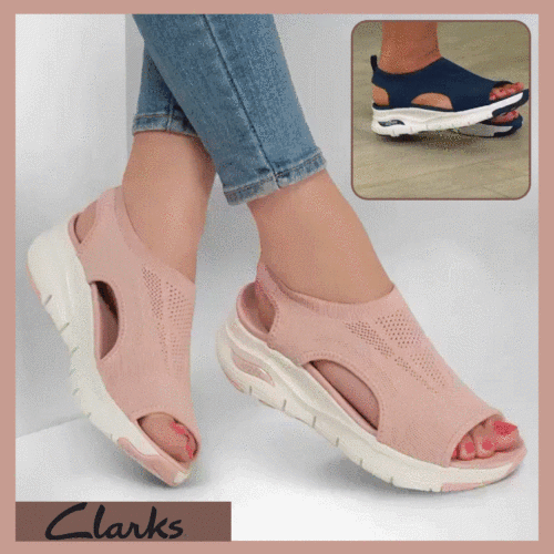 #CLARK Clearance promotion Hot-sale style fish mouth elastic sandals, long wear and not tired, super soft sole