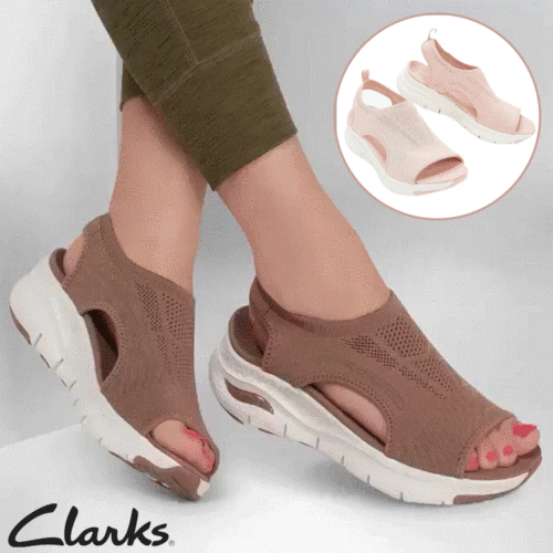 #CLARK Clearance promotion Hot-sale style fish mouth elastic sandals, long wear and not tired, super soft sole