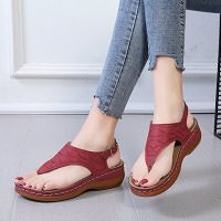 Clarks® รองเท้าแตะลิ่มรองเท้าแตะศัลยกรรมกระดูกและข้อที่สะดวกสบาย, รองเท้าแตะหนังสำหรับเดิน 2021