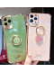 เคสแวววาวชุบทองชุบหรูหราพร้อมที่ใส่แหวนสำหรับ iPhone 13 12 11 Pro Max Mini XS XR