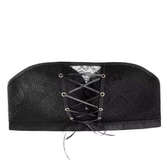 Invisible drawstring lace super gathering bra