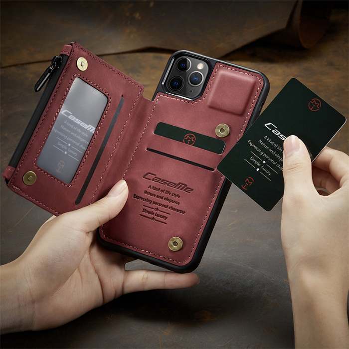 CaseMe genuine leather phone wallet case