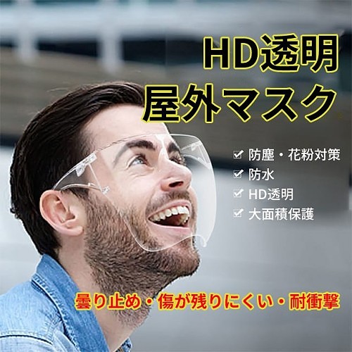做好防護！HD透明面罩 透明材質，兩面防霧 防唾沫 安全時尚，不遮擋視線