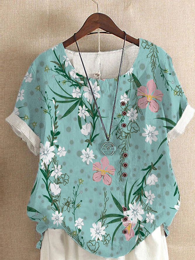 Fresh summer 綿麻ブラウス 通気性・爽やか・痩せ見え、一度穿くと虜になる