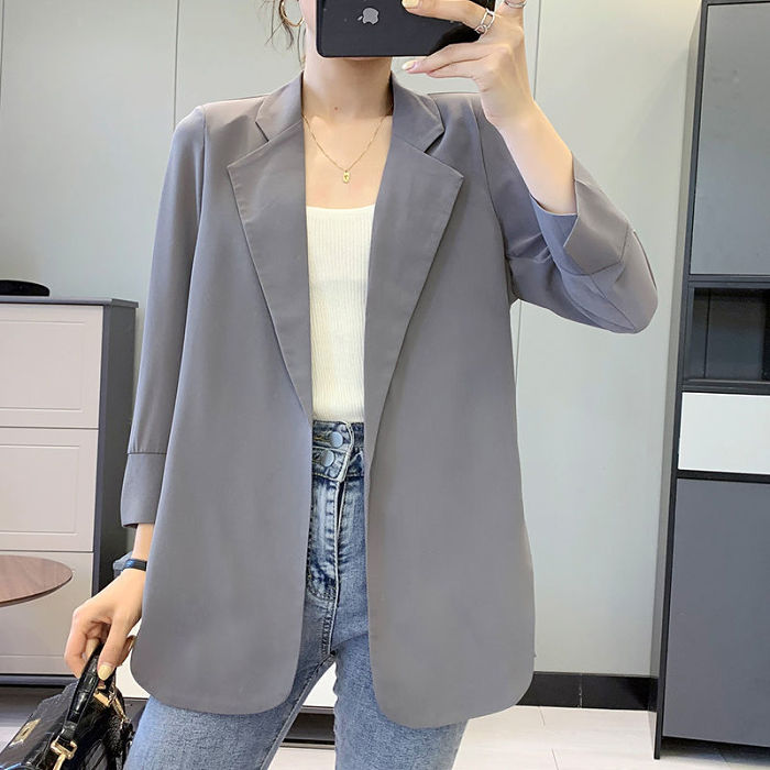 【HOLIDAY SPECIAL SALE!】Totally of 10w+ sold! Suit jacket that can be used as sunscreen. Chiffon ice silk fabric, cool and breathable. Sexy style, workplace style, easy to get!