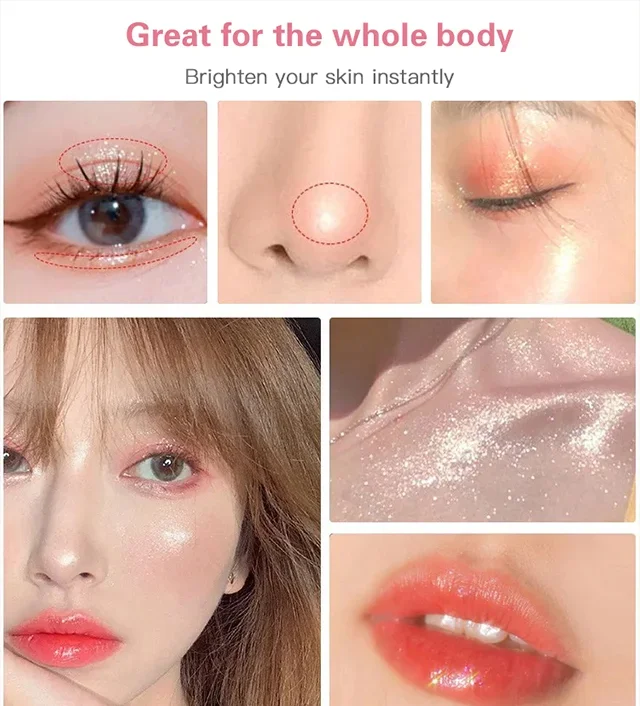 Japanese and Korean hotselling！ How can a lying silkworm pen be so flashy? Highlights and shimmers brighten the lying silkworm and enlarge the eyes! Naturally waterproof! Make you more confident and charming!