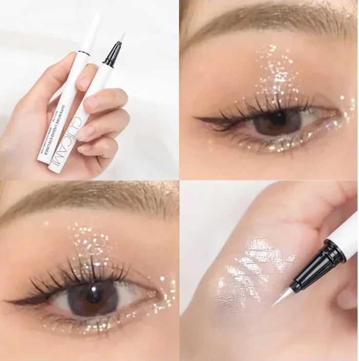 Japanese and Korean hotselling！ How can a lying silkworm pen be so flashy? Highlights and shimmers brighten the lying silkworm and enlarge the eyes! Naturally waterproof! Make you more confident and charming!