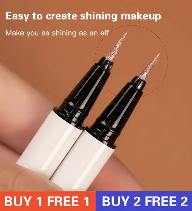 Japanese and Korean hotselling！ How can a lying silkworm pen be so flashy? Highlights and shimmers brighten the lying silkworm and enlarge the eyes! Naturally waterproof! Make you more confident and charming!