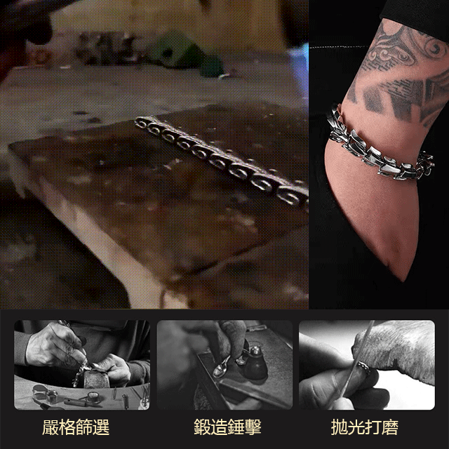 男士個性霸氣龍骨手鏈，驅邪/避災/祈福，讓好運伴妳左右！精心抛光打磨，佩戴舒適，時尚有型！