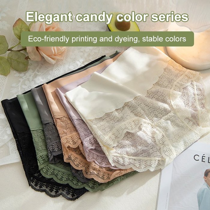 Hot sale ice silk high waist panties