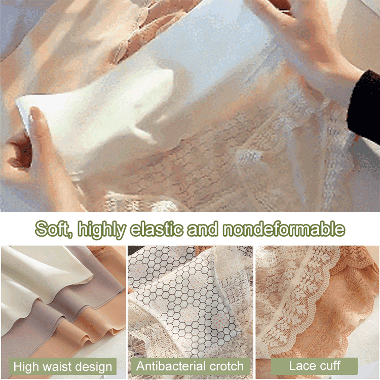 Hot sale ice silk high waist panties