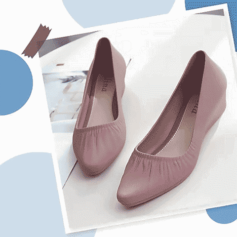Closed Toe Wedge Heel Low Cut Sandals