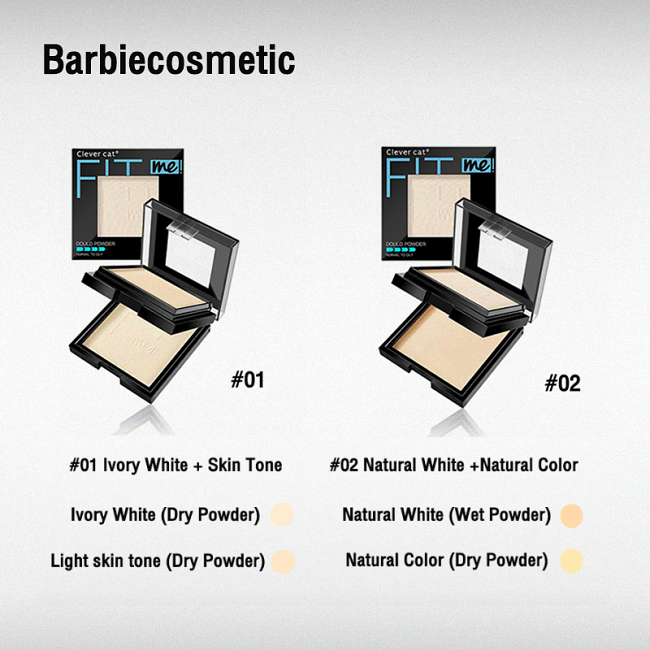 Clever Cat powder Concealer Makeup Double-layer powder cake Breathable, moisturizing, oil-controlling, and long-lasting