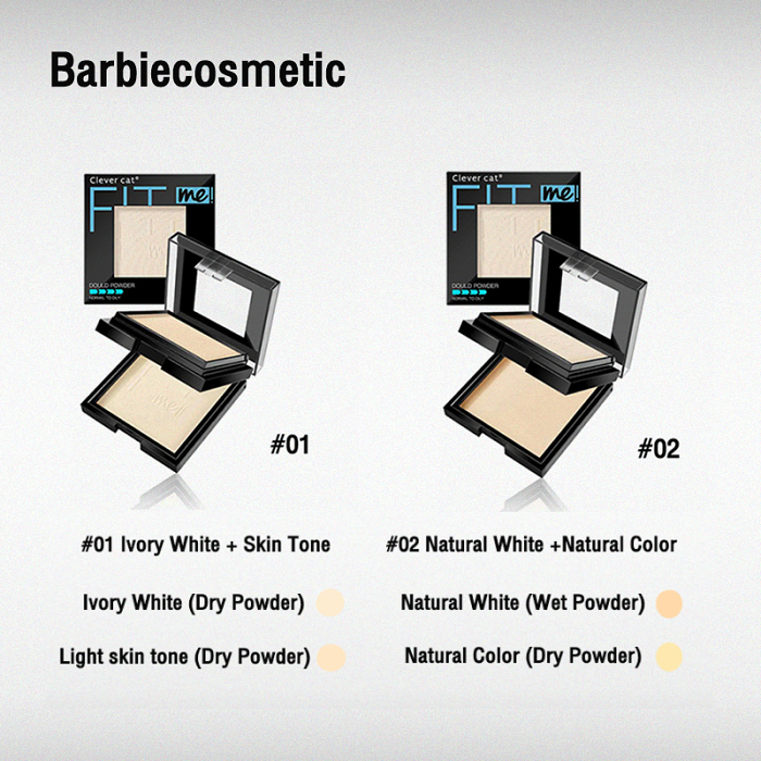 Clever Cat powder Concealer Makeup Double-layer powder cake Breathable, moisturizing, oil-controlling, and long-lasting