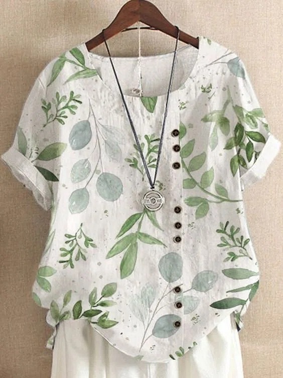 Fresh summer 綿麻ブラウス 通気性・爽やか・痩せ見え、一度穿くと虜になる