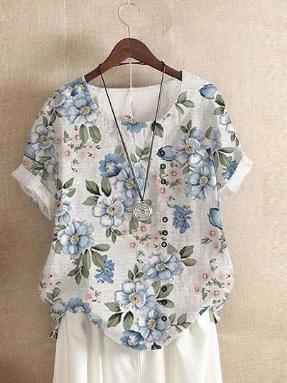 Fresh summer 綿麻ブラウス 通気性・爽やか・痩せ見え、一度穿くと虜になる