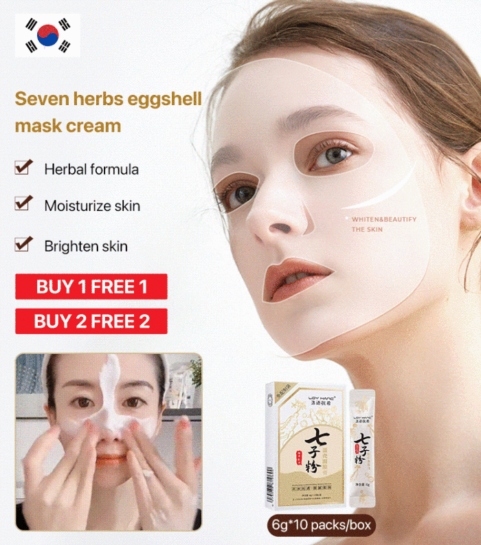 Seven white herbs eggshell mask cream
