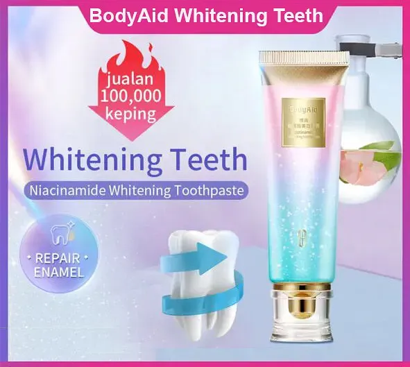 BodyAid Nicotinamide Whitening Toothpaste Tooth Stains Removal Fresh Breath