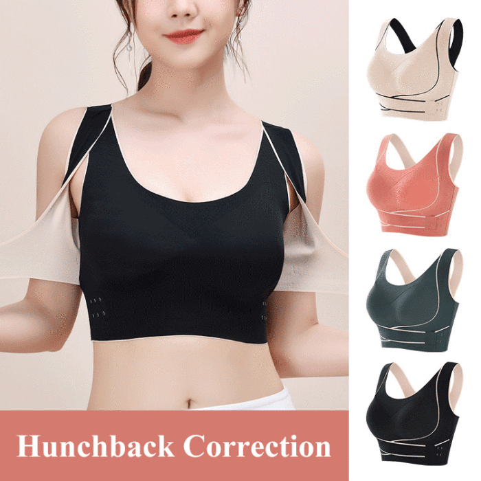 Traceless front buckle crossed sports corrective backless