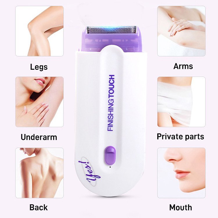 Laser double-headed portable private hair removal instrument
