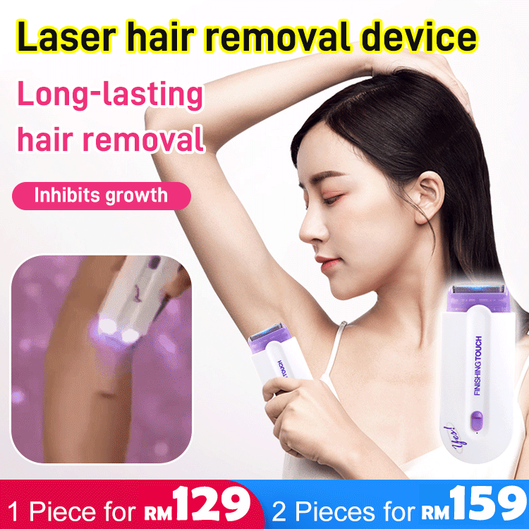 Laser double-headed portable private hair removal instrument