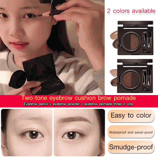 Two-color matte eyebrow cream, no makeup removal