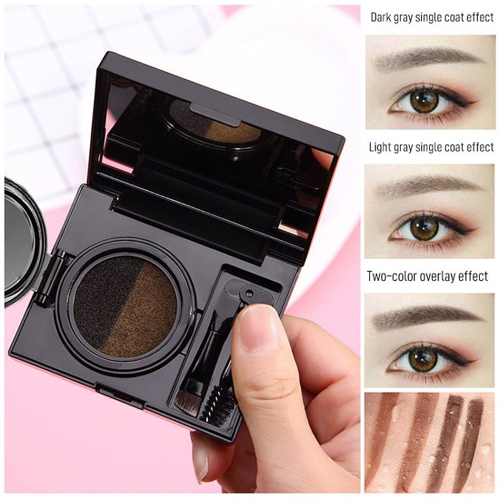 Two-color matte eyebrow cream, no makeup removal