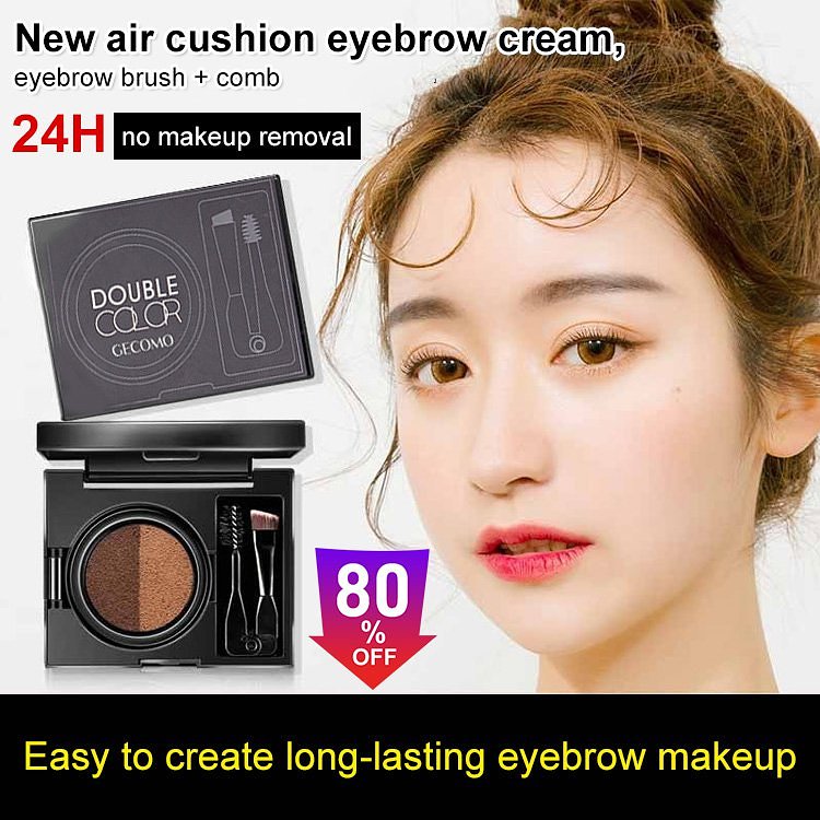 Two-color matte eyebrow cream, no makeup removal