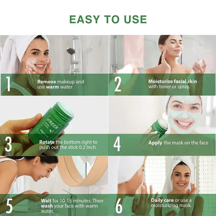 CLAYSGLO™ PREMIUM GREEN TEA STICK MASK - PORE CONTROL