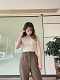 Ribbed Knit Tank Top! Sqare neck + V neck. One clothes and two wears!