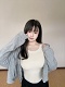 Ribbed Knit Tank Top! Sqare neck + V neck. One clothes and two wears!