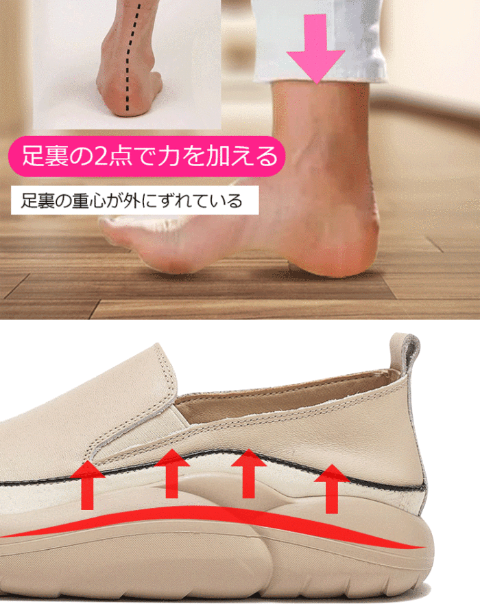 レデイース厚底スリッポン
