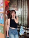Ribbed Knit Tank Top! Sqare neck + V neck. One clothes and two wears!
